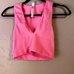 Pink sleeveless crop